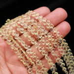 Load image into Gallery viewer, Lemon Quartz Heart Shape Beads, AAA Lemon Heart Shape Briolettes, Faceted Heart Beads, 5 MM Gemstone Beads, 6" Strand Jewelry Making Beads