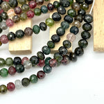 Load image into Gallery viewer, Dark Tourmaline Faceted Round Beads, Natural Multi Tourmaline Faceted Beads, 6 - 6.5 MM Mix Tourmaline Beads For Jewelry, 4 Inch Strand