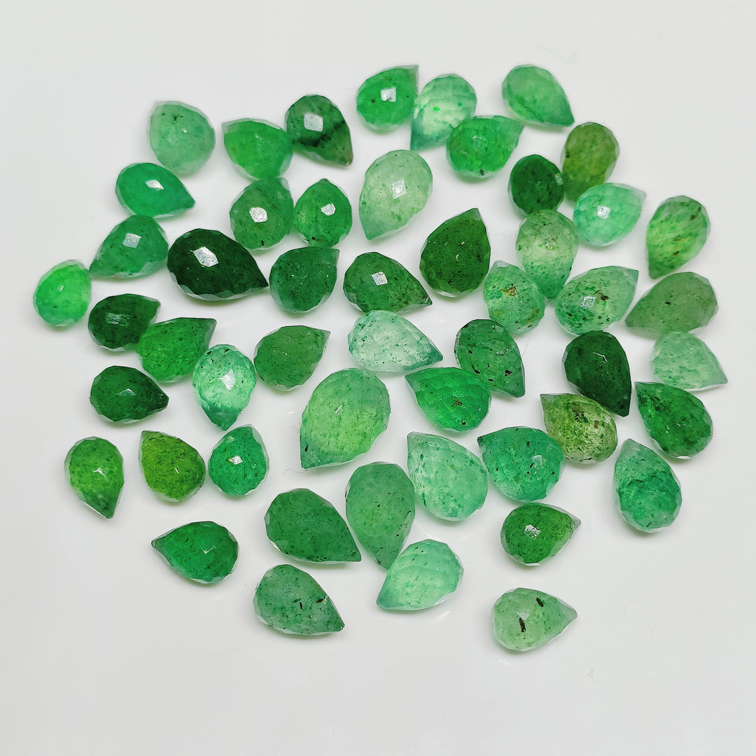 2,3,4,5,6 pcs 100% Natural Green strawberry Drop Shape Gemstone, Natural Drop Shape Gemstone, Gemstone for Jewlery, 3X5- 7X4.5 mm (Approx)
