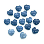 Load image into Gallery viewer, Blue Opal Heart Briolette Beads: Hand Carved Smooth Gemstone, 12mm