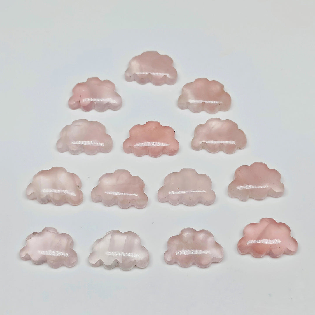 2,3,4,5,6 Pcs 100% Natural Rose Quartz Clouds Shape Jewlery Making Loose Gemstone, smooth Gemstone, Gemstone For Jewlery 17X12 mm
