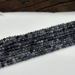Load image into Gallery viewer, Faceted Iolite Beads: 4mm Round Blue Gemstone Strand, 13 Inch