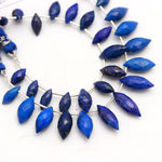 Load image into Gallery viewer, Natural Lapis Lazuli Faceted Pencil Shape Beads, Blue Lapis Pencil Shape Side Drill Beads, Pencil Shape Carving for Jewelry 4 Inch, 11-13 MM