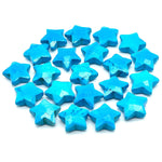 Load image into Gallery viewer, AAA Blue Turquoise Star Briolettes: Faceted Gemstone Beads, 15mm
