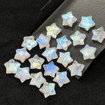 Load image into Gallery viewer, Rainbow Moonstone Star Beads: Faceted Briolette Charms, 12mm