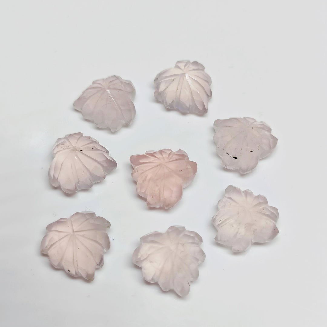 2,5,6,7,8,9,10 pcs Natural Rose Quartz Hand Carved Heart Shape, Carved Heart Shape Gemstone For Jewellery, Heart Shape Carving 10 mm