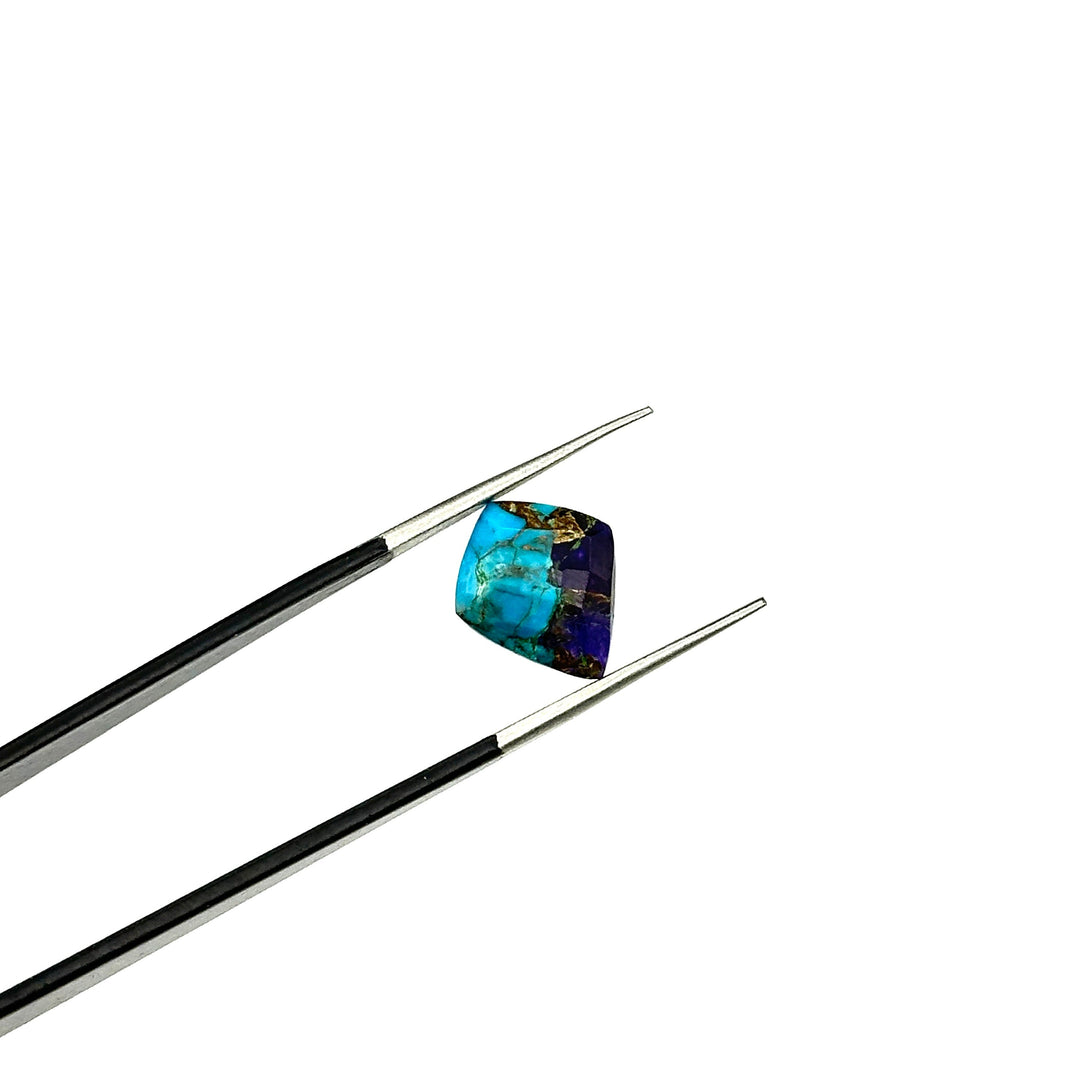 Blue Copper Turquoise Leaf Shape Beads, Mohave Turquoise Faceted Leaf Briolette's, Jewelry Making Hand Carved Beads 10X12 mm, Loose Gemstone