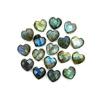 Load image into Gallery viewer, Flashy Labradorite Heart Shape Briolettes, Natural Labradorite Faceted Heart Shape Beads, Loose Gemstone, 8 MM Heart Charm Beads for Jewelry