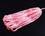 Shaded Pink Opal Smooth Rondelle Beads, Pink Opal Beads for Jewelry Making, Wholesale Loose Opal Beads, 8 MM Dyed Opal for Craft Making