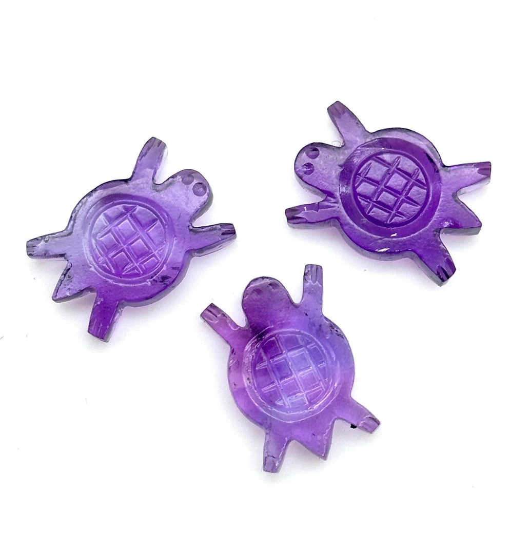 Natural Amethyst Turtle Shape Carving, AAA Amethyst Turtle Shape Gemstone, 16 MM Loose Gemstones, Harmony in Stone, February Birthstone