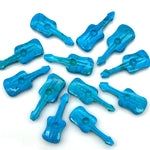 Load image into Gallery viewer, AAA Turquoise Guitar Shape Carving Beads, Blue Turquoise Guitar Shape Hand Carved Gemstone, 26 MM, Miniature Guitar Shape Gemstone