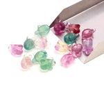 Load image into Gallery viewer, Cute Fluorite Shark Shape Stones, Multi Fluorite Hand Carved Shark Fish Shape Gemstone, Mini Straight Drill Shark Charms, 17 MM