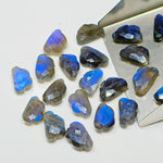 Load image into Gallery viewer, 2,3,4,5,6 Pcs 100% Natural Labradorite Clouds Shape Jewellery Making Loose Gemstone, Faceted Gemstone, Gemstone For Jewellery 12X7 mm