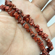 AAA Red Jesper Uncut Beads Strand, Small Chips Uncut Beads for Jewelry Making, 16