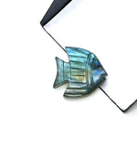 Load image into Gallery viewer, Natural Labradorite Handmade Fish Carving ~ Fish Shape Carving Gemstone Stone ~ Flashy Labradorite Fish ~ 1 Pieces ~ 18 MM ~ Flashy Fish