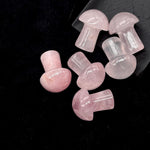 Load image into Gallery viewer, 1 pc Mushroom Shape Gemstones, Natural Rose Quartz Mushroom Shape Stone, 22 MM Mushroom Carving Stones, Mushroom Crystal, Healing Crystals