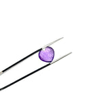 Load image into Gallery viewer, Amethyst Heart Briolette Beads: Faceted 12mm Carved Charms