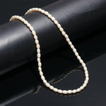 Load image into Gallery viewer, Beautiful White Pearl Necklace, Smooth Oval Pearl Beads Necklace, 6 MM Pearl Necklace, Party Wear Necklace for Her, Bridesmaid Gifts