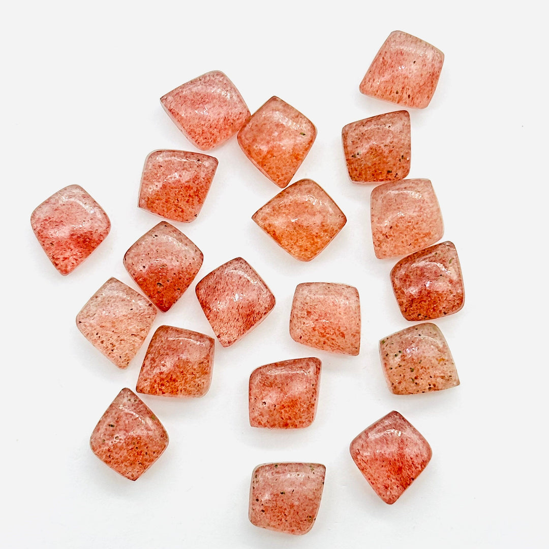 2,3,4,5,6Pcs Natural pink strawberry smooth fancy Shape jewelry Making Loose Gemstone,smooth Gemstone brioletts Gemstone for Jewelry 8X10mm.