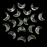 Load image into Gallery viewer, AAA Green Amethyst Carved Moon Shape Briolette's, Green Amethyst Faceted Moon Shape Gemstone Beads, Hand Carved Moon Beads, Moon Charms 12MM