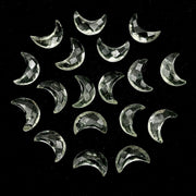 AAA Green Amethyst Carved Moon Shape Briolette's, Green Amethyst Faceted Moon Shape Gemstone Beads, Hand Carved Moon Beads, Moon Charms 12MM
