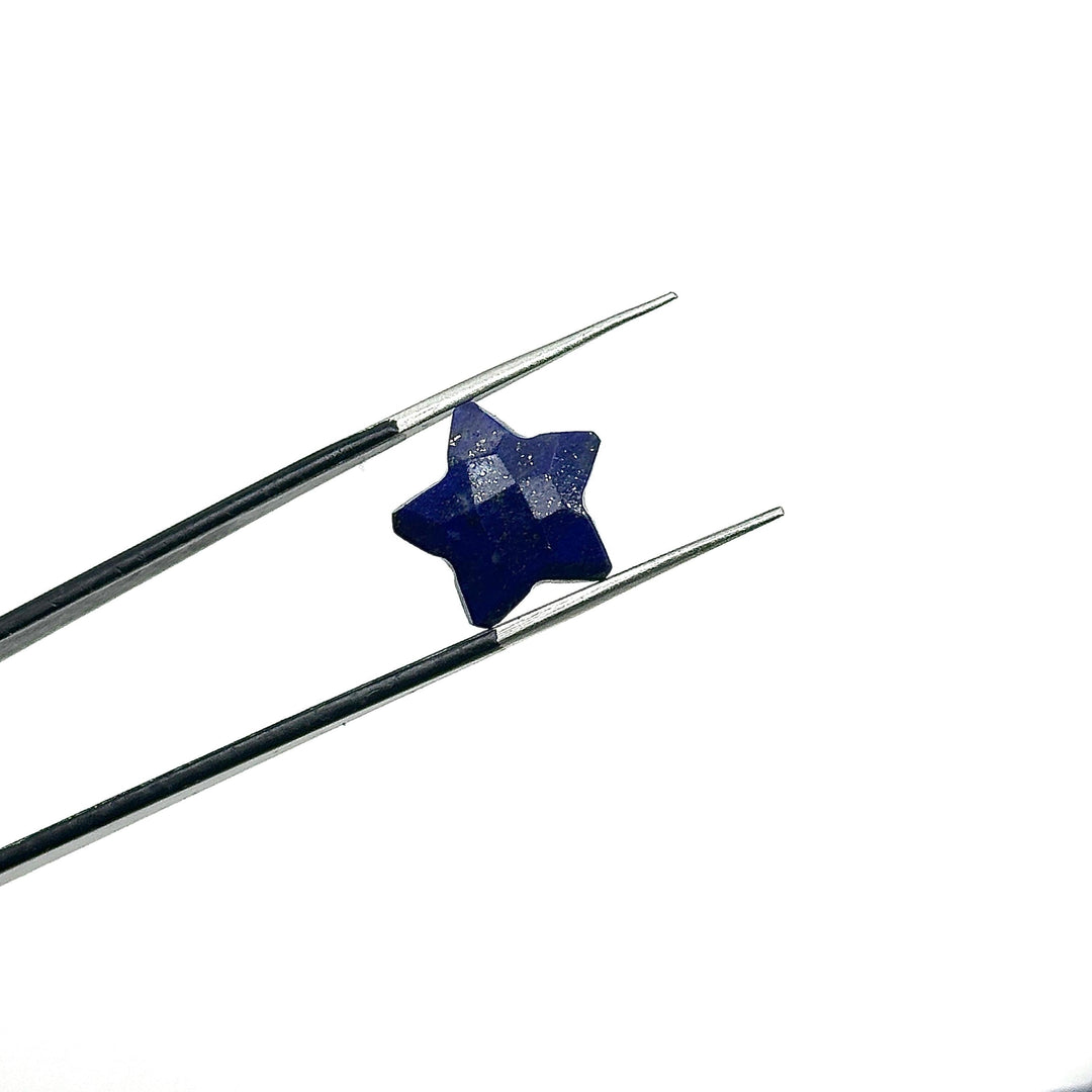 Lapis Lazuli Star Shape Briolettes, Natural Lapis Lazuli Faceted Star Charms, Wholesale Loose Beads for Jewelry, 12 MM, Hand Carved Beads