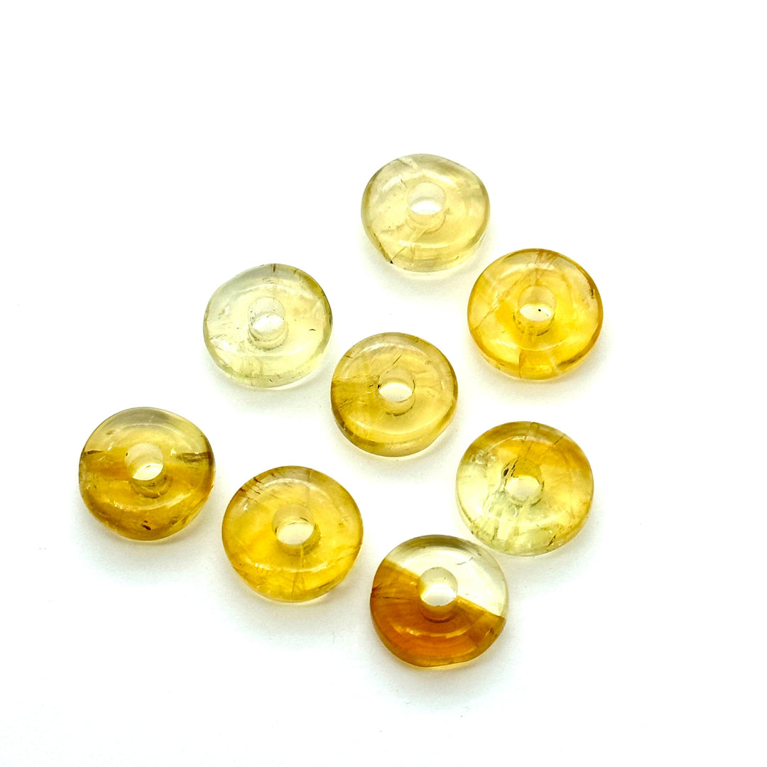 2,3,4,5,6 pcs 100% Natural citrine donut Shape Carved Gemstone, Loose Gemstone, donut Shape Gemstone for Jewlery, Carved Gemstone 12 mm