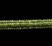 Superb Peridot Faceted Rondelle Beads, Natural Green Peridot Beads For Jewelry Making, August Birthstone Beads, 8 Inch Strand, 4 MM Approx