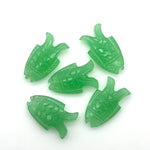 Load image into Gallery viewer, Pretty Green Chalcedony Fish Carving, Hand Carved Fish Shape Gemstone, 17X26 MM, Feminine Energy Fish Charm, Healing Crystal Fish Beads