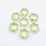 Load image into Gallery viewer, 2,3,4,5 Pcs Natural Lemon Quartz Hand Carved Flower Shape, Carved Flower Shape Gemstone for Jewlery, Flower Shape Gemstone, 10 mm