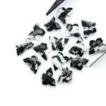 Load image into Gallery viewer, Rare Zebra Agate Butterfly Shape Beads, Black Agate Faceted Butterfly Shape Briolettes, Hand Carved Butterfly Gemstones for Jewelry, 14 MM