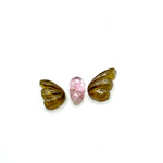 Load image into Gallery viewer, natural tourmaline Butterfly Shape Carving, Hand carved tourmaline Butterfly loose carving, carved butterfly for jewelry Making 19x9mm.