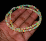 Load image into Gallery viewer, Yellow Ethiopian Opal Necklace, Natural Ethiopian Rondelle Beads Necklace, Faceted Beads Jewelry, 4 MM Beads, Gifts for Women, Gift for Her