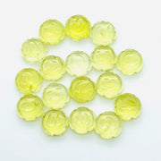 2,3,4,5 pcs 100% Natural lemon quartz Fancy Shape Carved Gemstone, Loose Gemstone, sunflower Shape Gemstone Jewlery, Carved Gemstone 12 mm