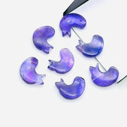 Natural Amethyst Dolphin Carving, Hand Carved Dolphin Shape Gemstone, 15 MM, Feminine Energy Fish Charm Healing Crystal, Carved Beads