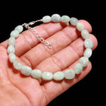 Load image into Gallery viewer, Natural Aquamarine Smooth Tumble Beads Bracelet, Aquamarine Nuggets Shape Beads Bracelet, Jewelry Gifts, March Birthstone Gifts