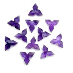 Load image into Gallery viewer, Purple Amethyst Ninja Star Shape Gemstone, Hand Carved Star Shape Beads for Jewelry Making, Faceted Briolette's, Healing Crystals, 12 MM