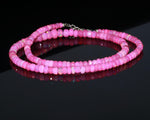 Load image into Gallery viewer, Flashy Pink Lavendar Ethiopian Opal Beads Necklace, Ethiopian Opal Faceted Rondelle Bead Necklace, 4 MM Welo Opal Rondelle, Bridesmaid Gifts