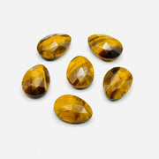 2,3,4,5pcs A-one Quality tiger eye freeform Rosecut, faceted rosecut, gemstone for jewelry, jewelry making rosecut 10X14 mm