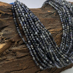 Load image into Gallery viewer, Faceted Iolite Beads: 4mm Round Blue Gemstone Strand, 13 Inch