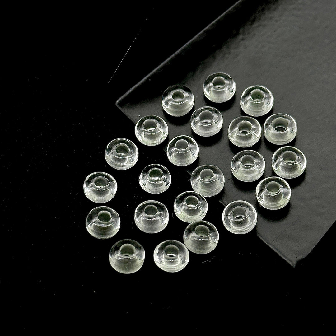 Pretty Crystal Quartz Donut Shape Carving, AAA Crystal Quartz Donut Shape Beads, Loose Donut Shape Charm Beads, Energy Healing Stones, 6 MM