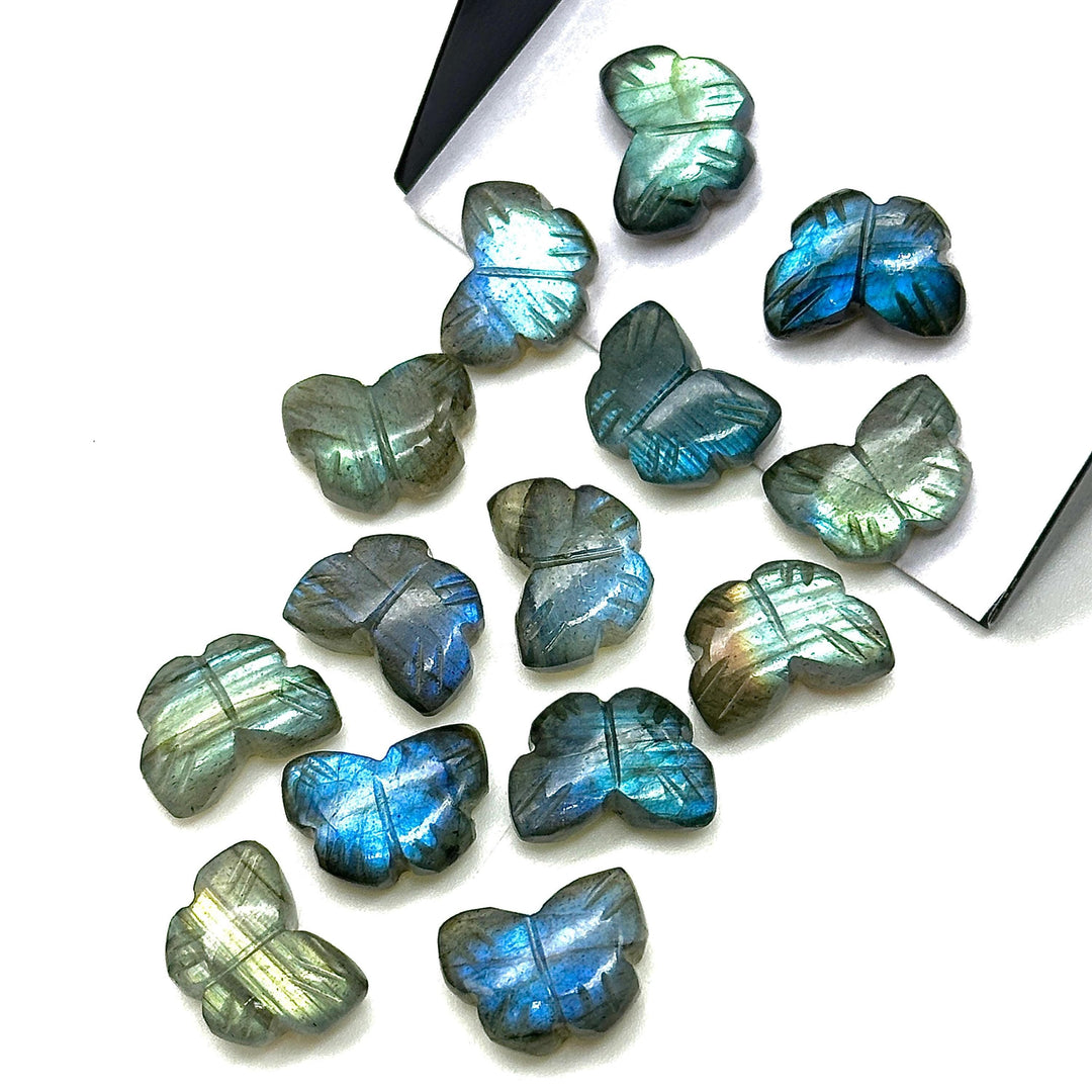 AAA Flashy Labradorite Butterfly Shape Beads, Blue Labradorite Carved Butterfly Briolette, Labradorite Gemstone, 13 MM Loose Wholesale Beads