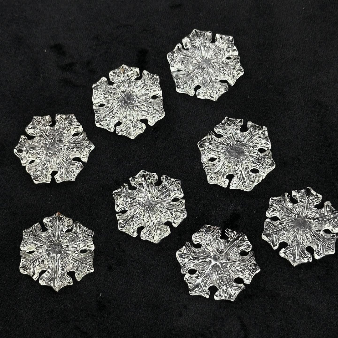 Snowflakes Crystals, 1 pc Natural Crystal Quartz Snowflake, 22 MM Handmade Snowflake Carvings, Hand Carved Gemstone For Jewelry, Ice Flakes