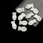 Load image into Gallery viewer, Natural White Moonstone Fish Charm, Fancy Fish Shape Carved Gemstone, 7X14 MM Loose Gemstone Fishes, Rare Fish Charms for Jewelry Making