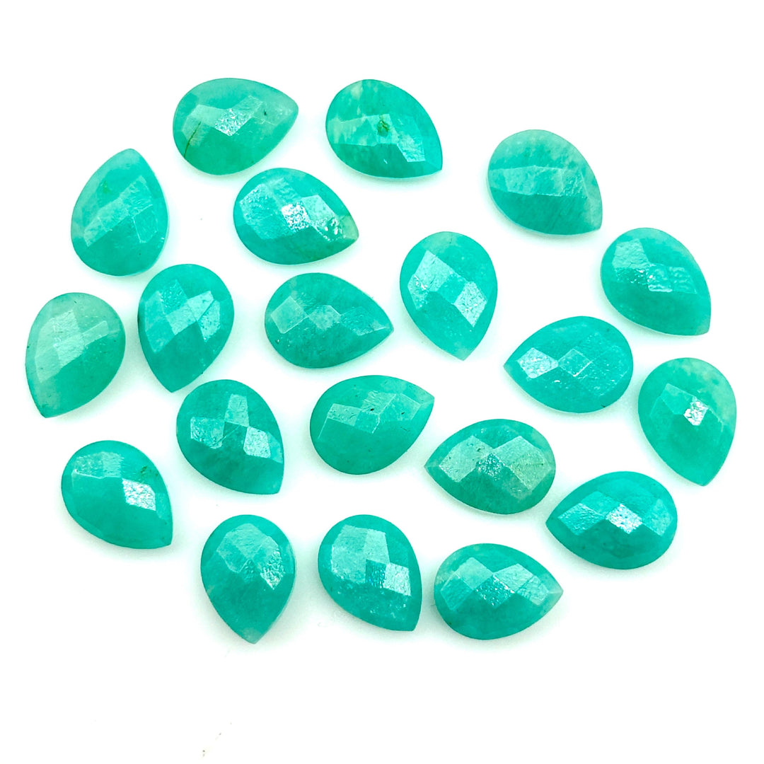Amazing Amazonite Pear Shape Beads, AAA+ Quality Faceted Teardrop Bead, 9X12 MM Briolette Beads, Matched Pairs, Jewelry Making Beads