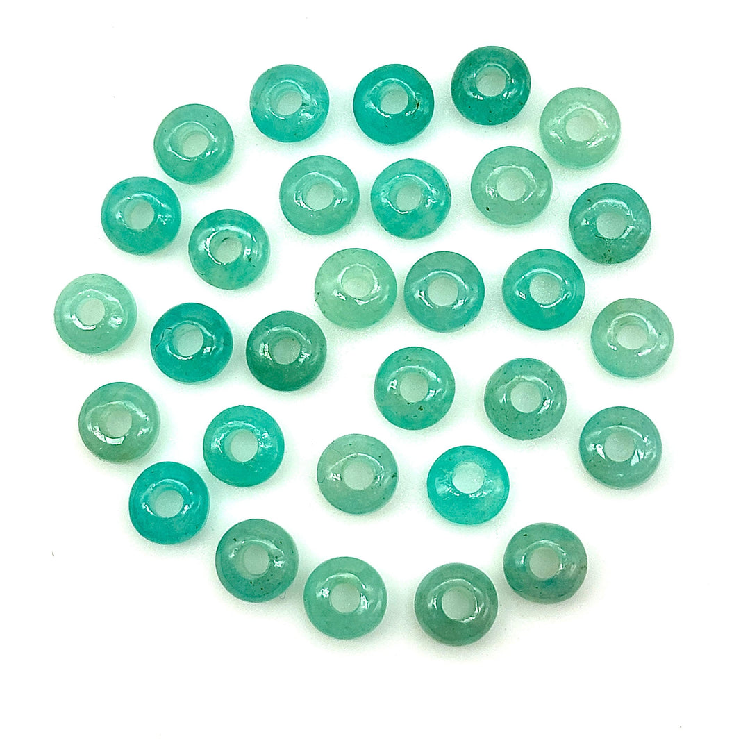 AAA Amazonite Donut Shape Beads, Natural Amazonite Donut Carving Stone, Loose Donut Shape Charm Beads, Energy Healing Stone 6MM