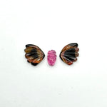 Load image into Gallery viewer, Natural tourmaline Butterfly Shape Carving, Hand carved tourmaline Butterfly loose carving, carved butterfly jewelry for Making 20x11mm.