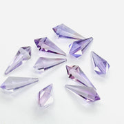 2,3,4,5 pcs 100% Natural pink amethyst Fancy Shape Carved Gemstone, Loose Gemstone, pyramid Shape Gemstone Jewlery, Carved Gemstone 20x7 mm