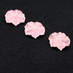 Load image into Gallery viewer, Natural Rose Quartz Flower Shape Carved Gemstone, Pink Flower Shape Carving, Carved Gemstone For Jewlery 17 mm, Craft Making Flower Charm