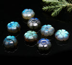 Load image into Gallery viewer, Flashy Natural Labradorite Flower Shape Beads, AAA+ Labradorite Flower Shape Charms for Jewelry, 12 MM Loose Gemstones